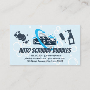 Auto Car Wash   Cleaning Supplies Business Card