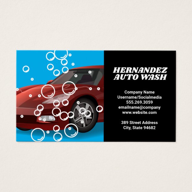 Auto Car Wash | Red Car (Front)