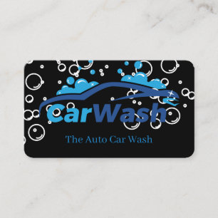 Auto Car Wash Soap Bubbles Car Cleaning Business Card