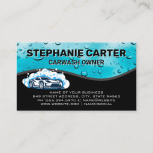 Auto Car Wash Water Beads  Business Card