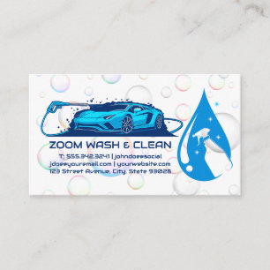 Auto Care Car Wash Services Business Card