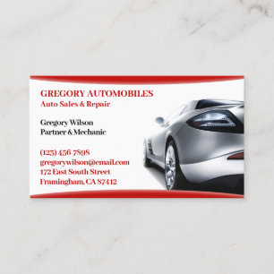Auto Cars Business Card