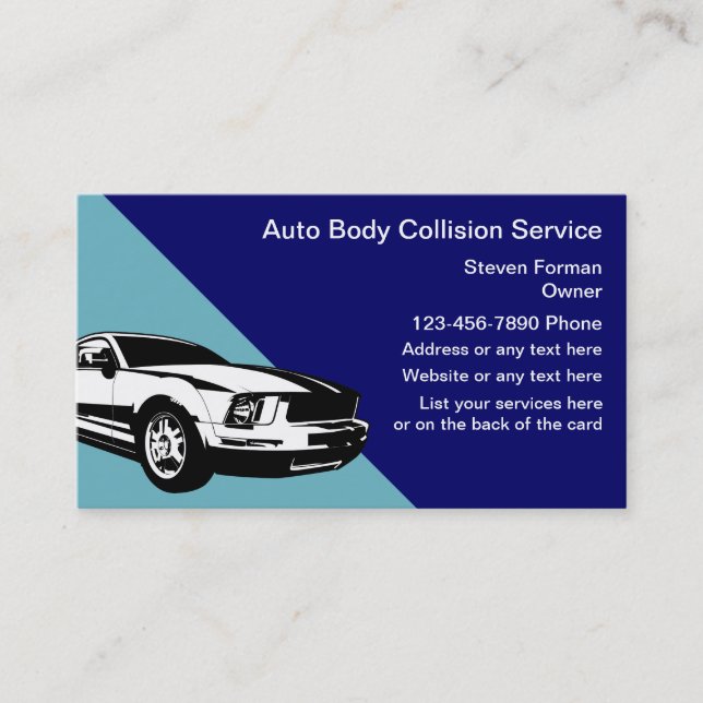 Auto Collision Business Cards (Front)