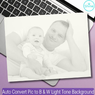Auto Convert Photo to B & W Light Tone Background Notepad