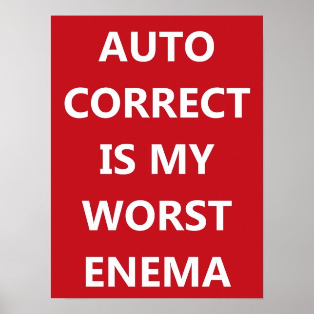 Auto Correct Poster (Front)