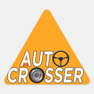 Auto Crosser Triangle Sticker