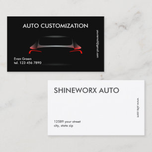 Auto Customisation Car Business Card