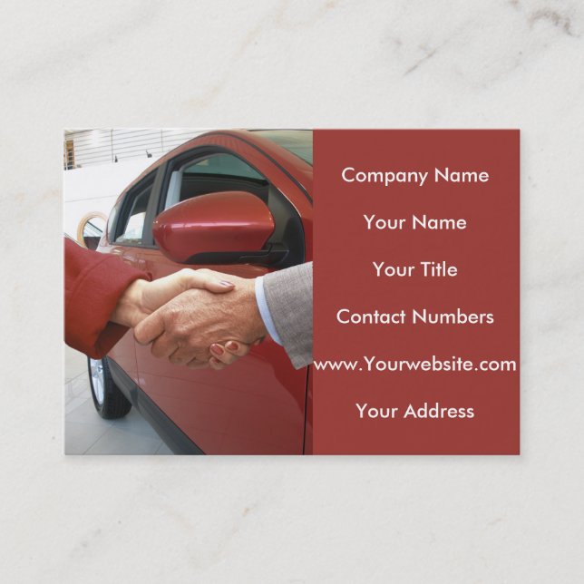Auto Dealer Business image for Business Card (Front)