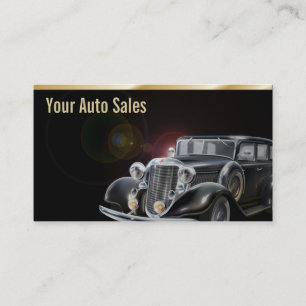 Auto Dealer Car Sales Vintage Car Elegant Business Card