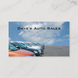 Auto dealer lot business card