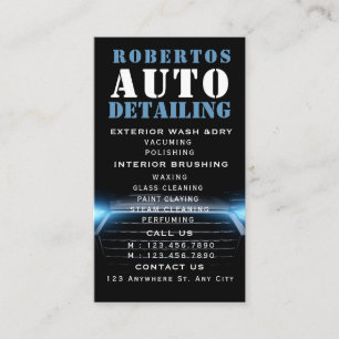 Auto Detailing and Car Wash Digital Business Card 