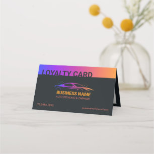 Auto Detailing and Car Wash Personalised Loyalty Card