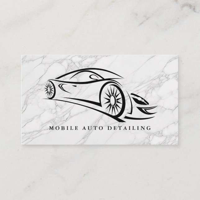 Auto Detailing, Auto Repair Logo Business Card (Back)