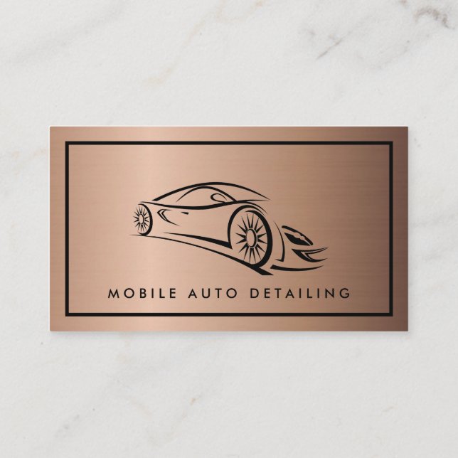 Auto Detailing, Auto Repair Logo Business Card (Back)