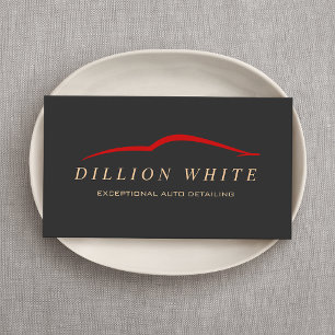Auto Detailing, Auto Repair, Red Car Business Card