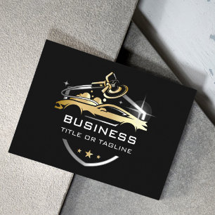 Auto Detailing Automotive Car Mechanic Cleaning Business Card
