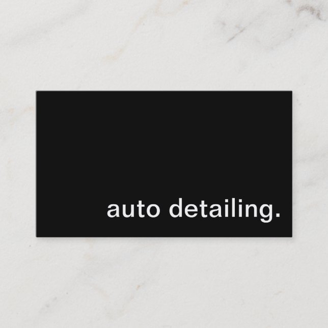 Auto Detailing Business Card (Front)