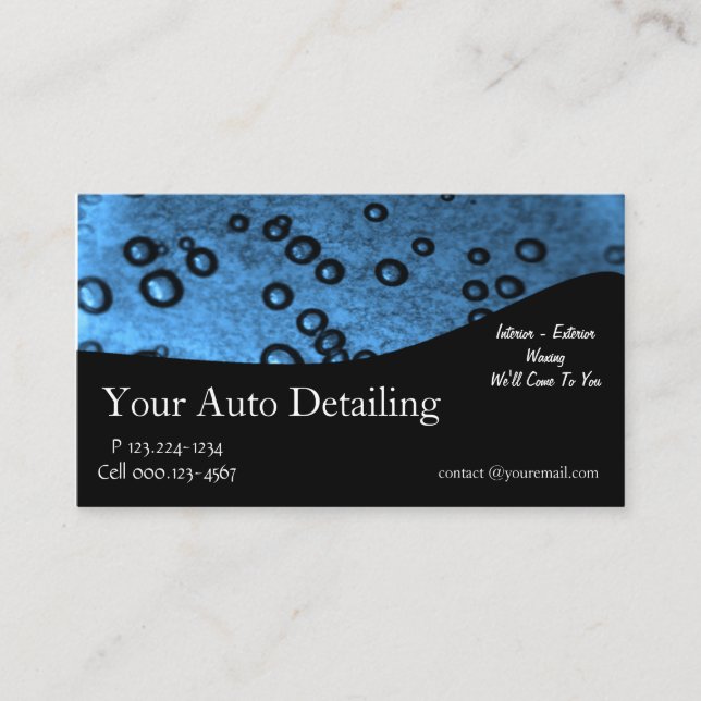 Auto Detailing Business Card (Front)