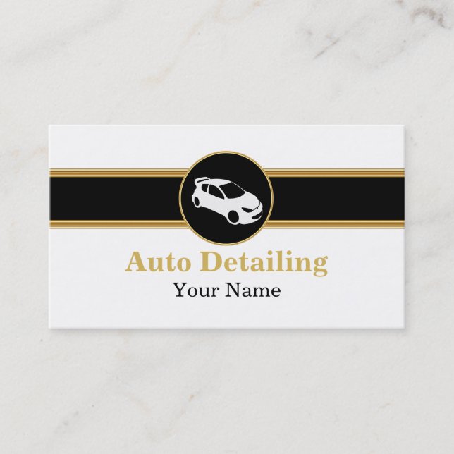 Auto Detailing Business Cards (Front)