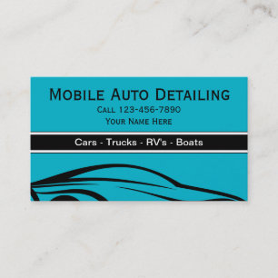 Auto Detailing Business Cards