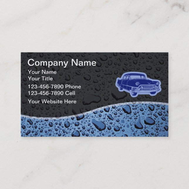 Auto Detailing Business Cards (Front)