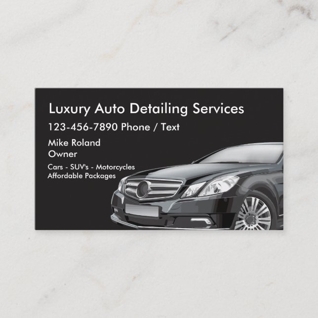 Auto Detailing Businesscards Business Card (Front)