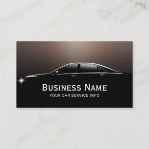 Auto Detailing Car Automotive Faux Metallic Business Card