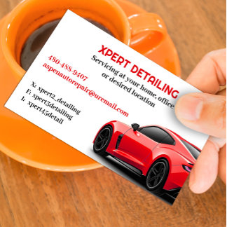 Auto Detailing Car Business Card
