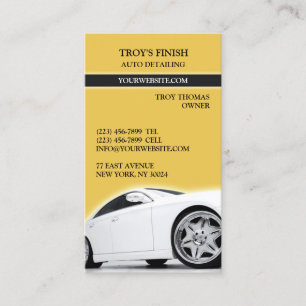 Auto Detailing Car Business Card