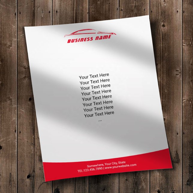 Auto Detailing Car Repair Modern Red Automotive Flyer (Creator Uploaded)