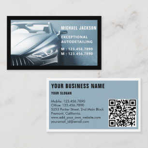 Auto Detailing Car Wash Automotive Modern  Business Card