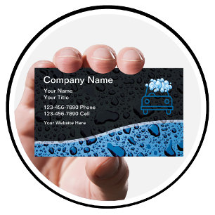 Auto Detailing Car Wash Business Cards