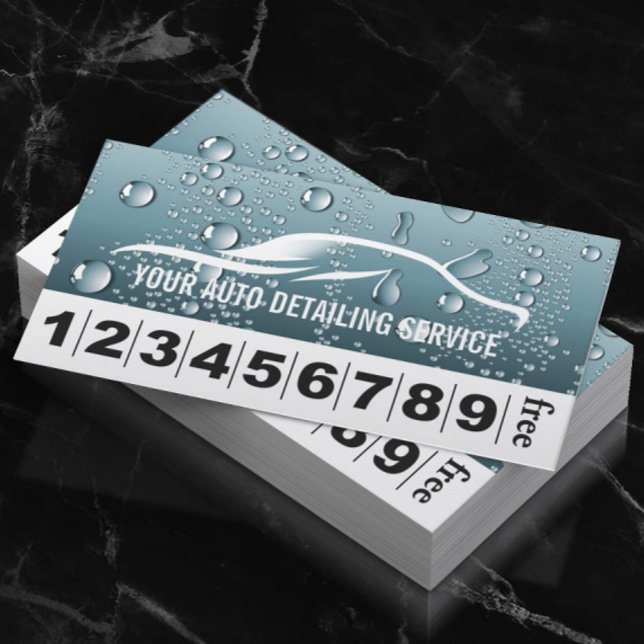 Auto Detailing Car Wash Loyalty Punch Card (Creator Uploaded)