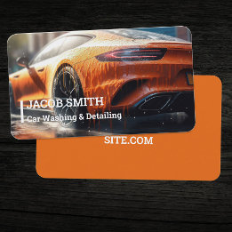 Auto Detailing Car Washing Business Card