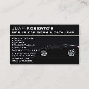Auto Detailing Cleaning Auto Repair Business Card