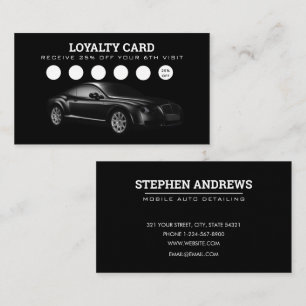 Auto Detailing Cleaning Auto Repair Loyalty Card