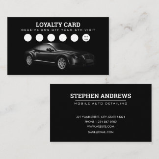 Auto Detailing Cleaning Auto Repair Loyalty Card