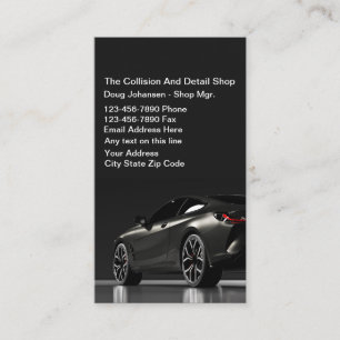 Auto Detailing Cleaning Auto Repair QR Code  Business Card