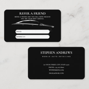 Auto Detailing Cleaning Auto Repair Referral Card