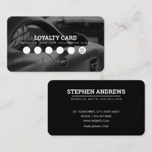 Auto Detailing Cleaning Car Repair Loyalty Card