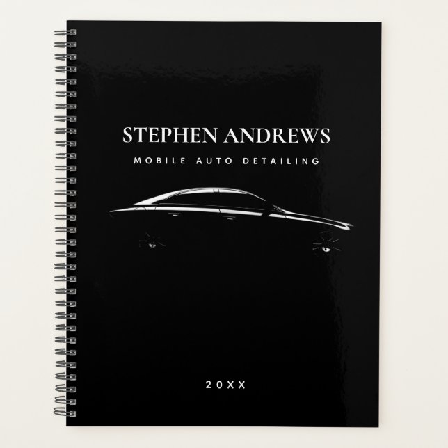 Auto Detailing Cleaning Repair Appointment Book Planner (Front)