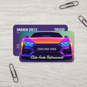 Auto Detailing Detailer QR Business Card