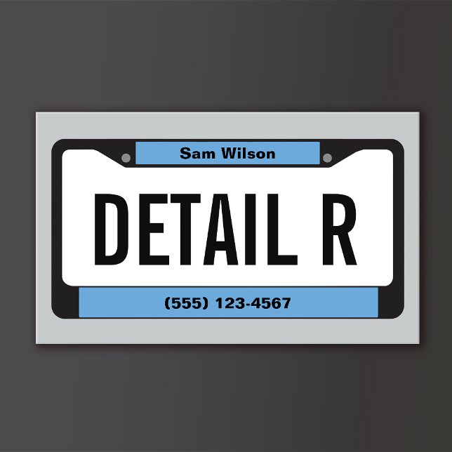Auto Detailing Gold License Plate Detailer Business Card (Creator Uploaded)
