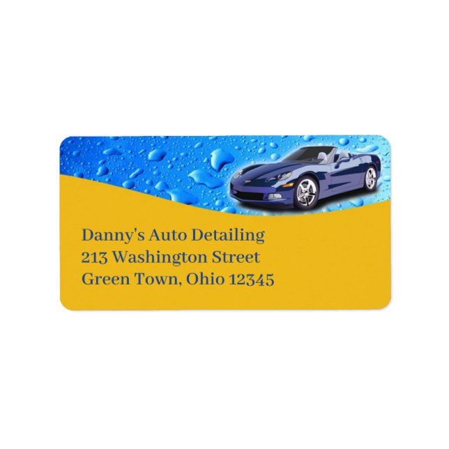 Auto Detailing Label Return Address (Front)