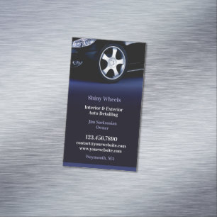 Auto Detailing Magnetic Business Card