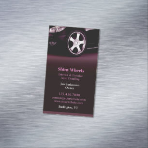 Auto Detailing Magnetic Business Card