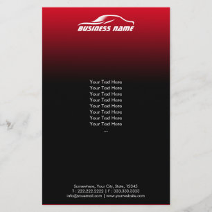 Auto Detailing Modern Black & Red Automotive Flyer