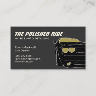 Auto Detailing, Muscle Car Auto Repair   Bus Business Card