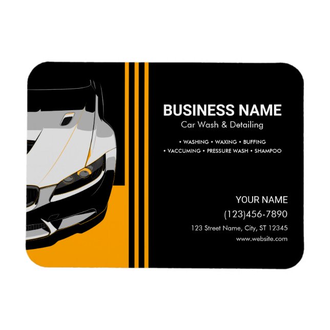 Auto Detailing Professional Car Wash Magnet (Horizontal)
