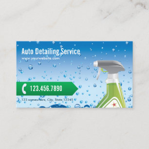 Auto Detailing Professional Cleaning Business Card